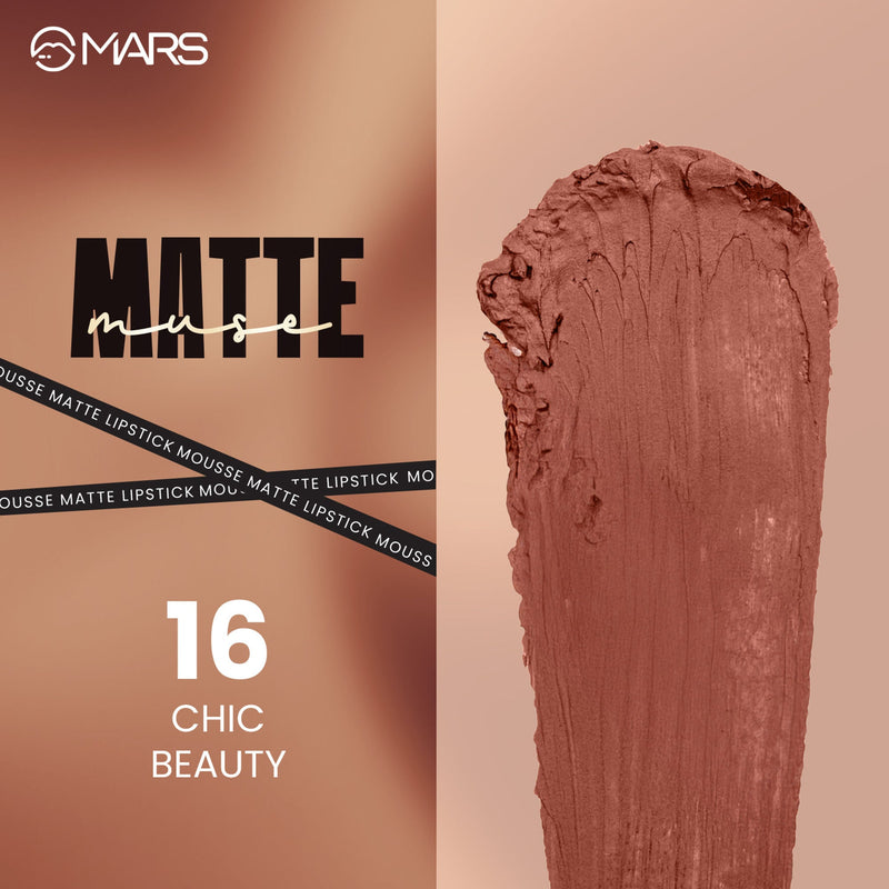MARS Cosmetics Matte Muse Mousse Lipstick - 16 Chick Beauty