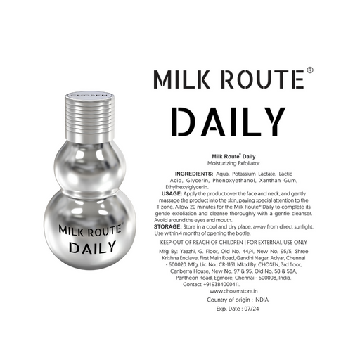 Chosen Milk Route Daily Hydrates As You Exfoliate For Smooth And Plump Skin