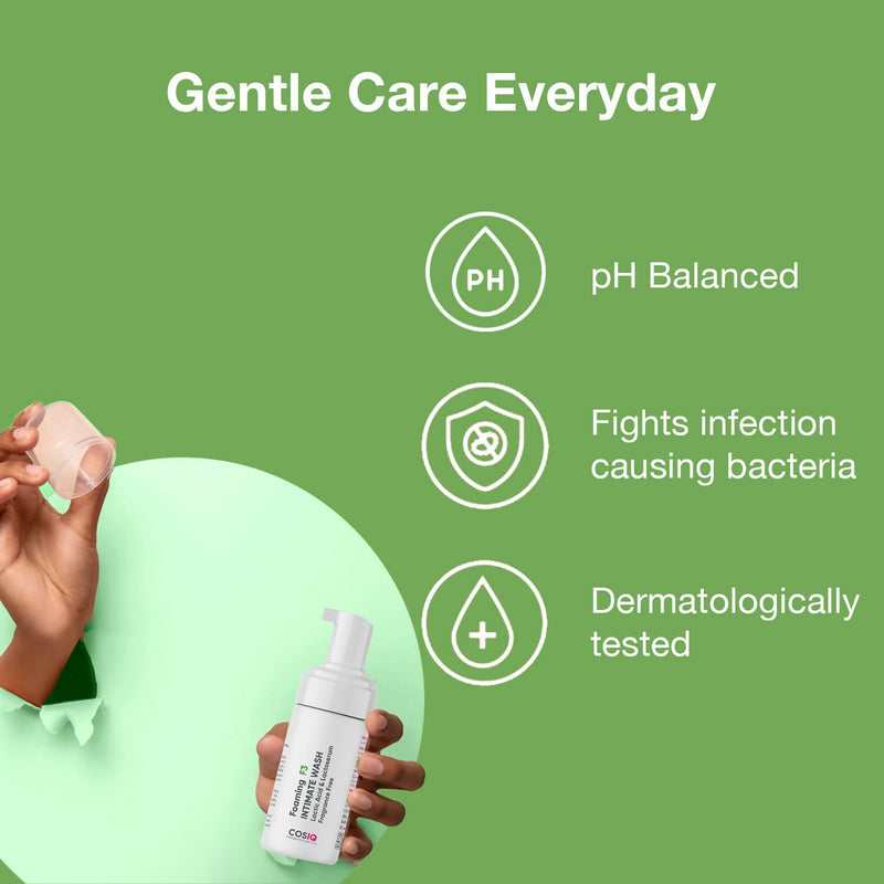 Cos-IQ Foaming F3 Intimate Wash Fragrance-Free Hygiene Wash with Lactic Acid & Lactoserum