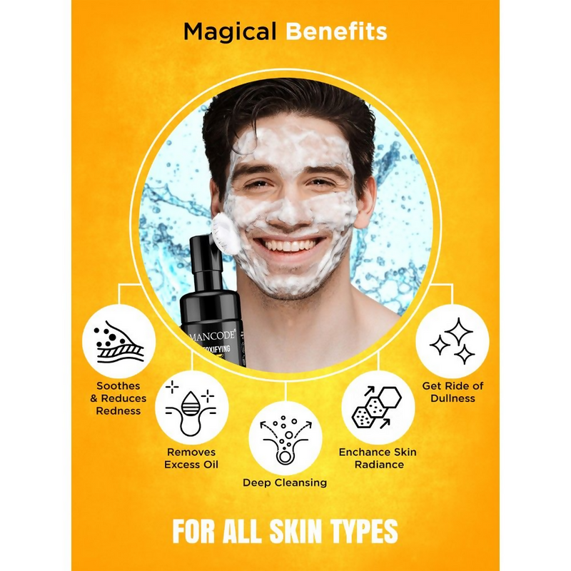 Mancode Detoxifying De Tan Foaming Face Wash