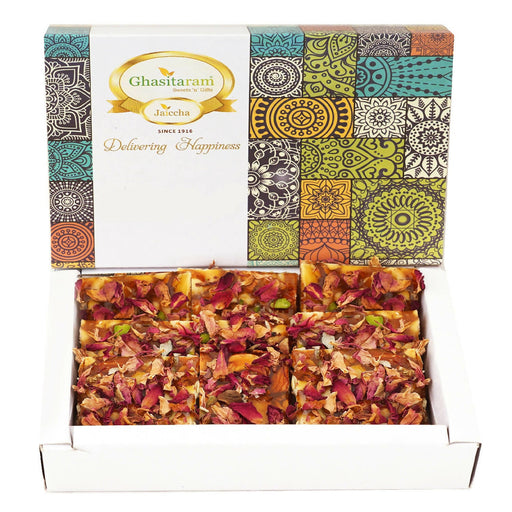Ghasitaram Sankranti /Lohri Sweets-Rose Dryfruit Chikki