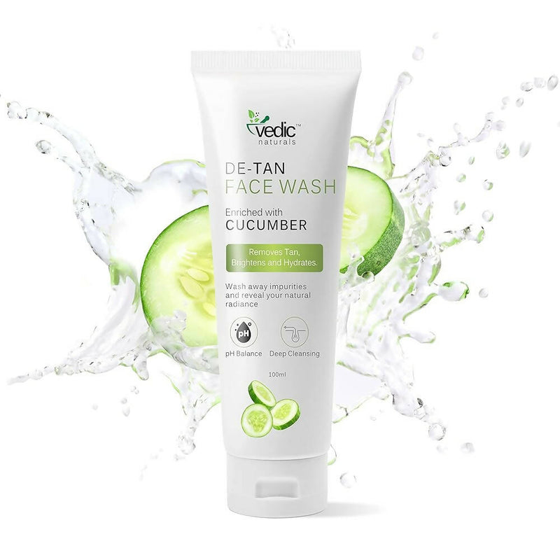 Vedic Naturals Cucumber De Tan Face Wash
