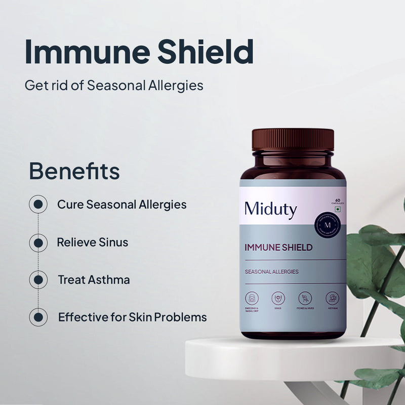 Miduty by Palak Notes Immune Shield Seasonal Allergies Capsules