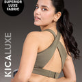 Luxe Crostini Full Coverage And High-Impact Sports Bra Olive