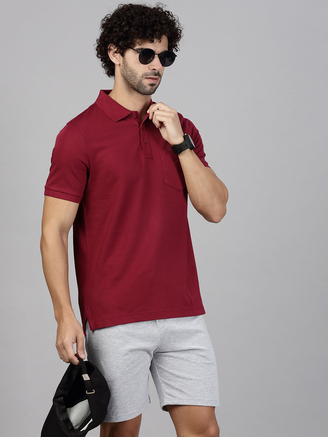 Men Cotton Rich Maroon & Blue Expert Polo Tshirt Combos