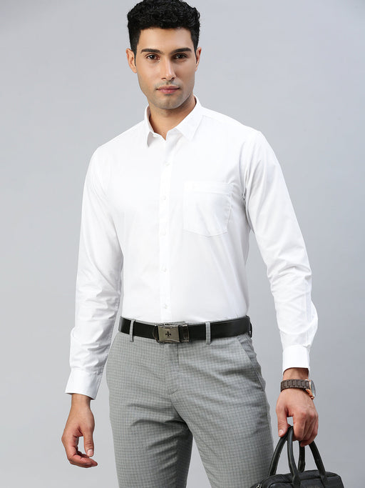 Men Cotton Rich White Shirt Ever Win