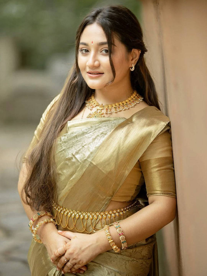 Regal Gold Kanjivaram Tissue Saree