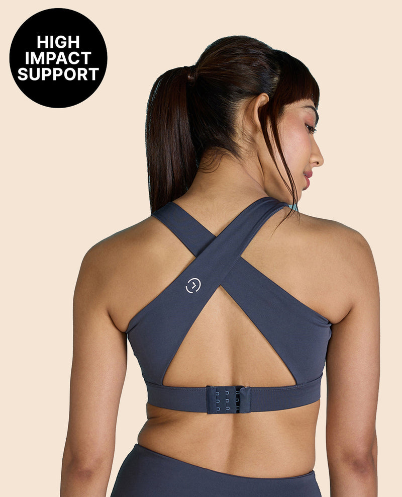 Crostini Full Coverage Sports Bra Grey