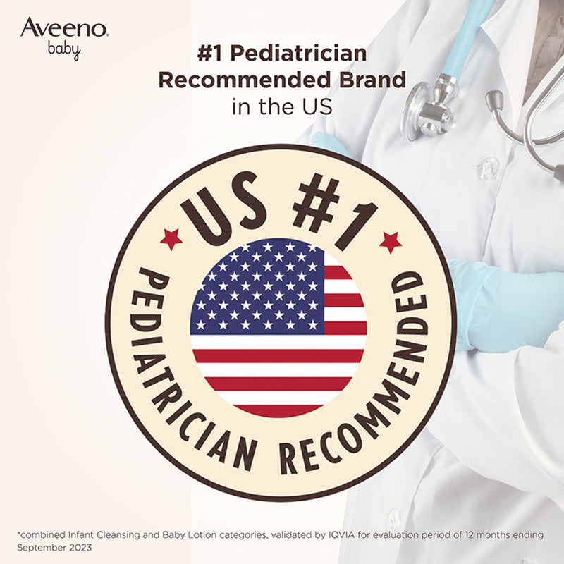 Aveeno Baby Daily Moisturizing Lotion & Wash Shampoo Combo | Dry, Itchy & Sensitive Skin