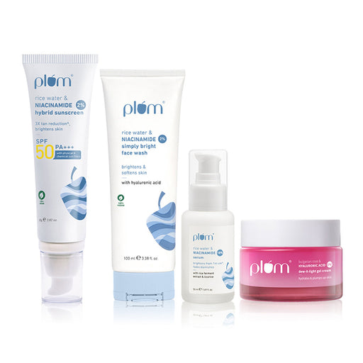 Plum Niacinamide & Hyaluronic Acid CSMS Combo for Bright, Hydrated & Plumped Skin