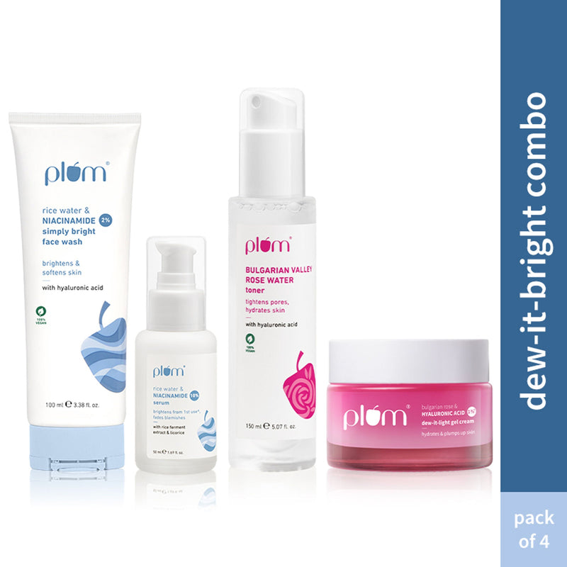 Plum Niacinamide & Hyaluronic Acid CTMS combo for Bright & Hydrated Skin