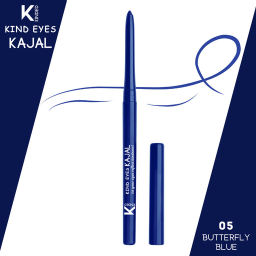 KINDED Kind Eyes Kajal 3 In 1 Kohl Kajal Eye Liner Smokey Eye Shadow - 05 Butterfly Blue