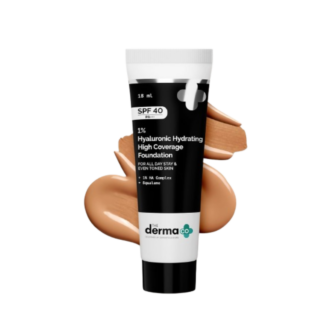 The Derma Co 1% Hyaluronic Hydrating High Coverage Foundation With SPF 40 PA+++ - 06 Beige
