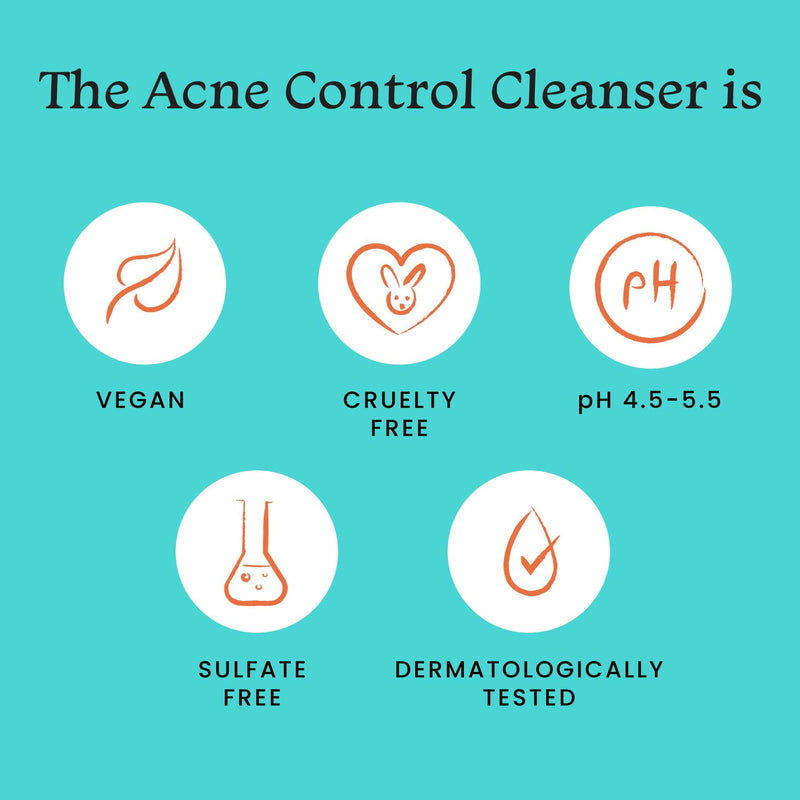 Foxtale 2% Salicylic Acid Acne Control Cleanser For Oily And Acne Prone Skin - Reduces Pimples and Breakouts
