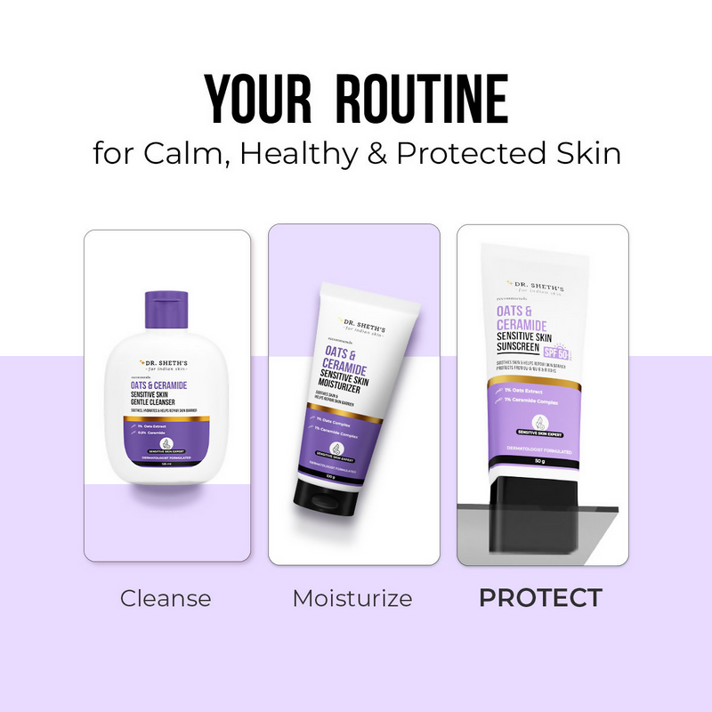 Dr. Sheth's Oats & Ceramide Sensitive Skin Sunscreen SPF50+ PA++++
