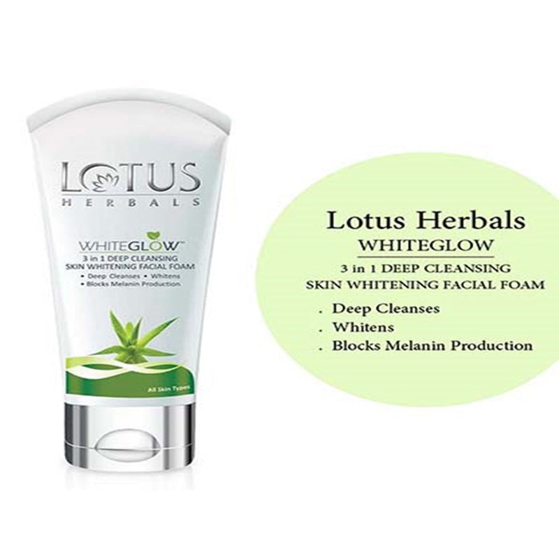 Lotus Herbals White Glow 3 in 1 Deep Cleansing Facial Foam