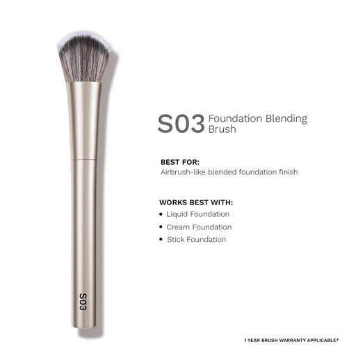 PAC Studio S03 Foundation Blending Brush - Creates Airbrush Finish, Designed for Post Application Blending