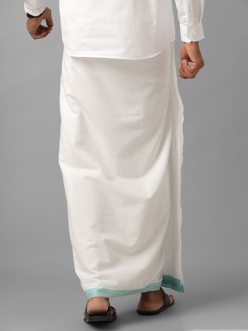 100% Cotton Double Dhoti White Success Spl SS02