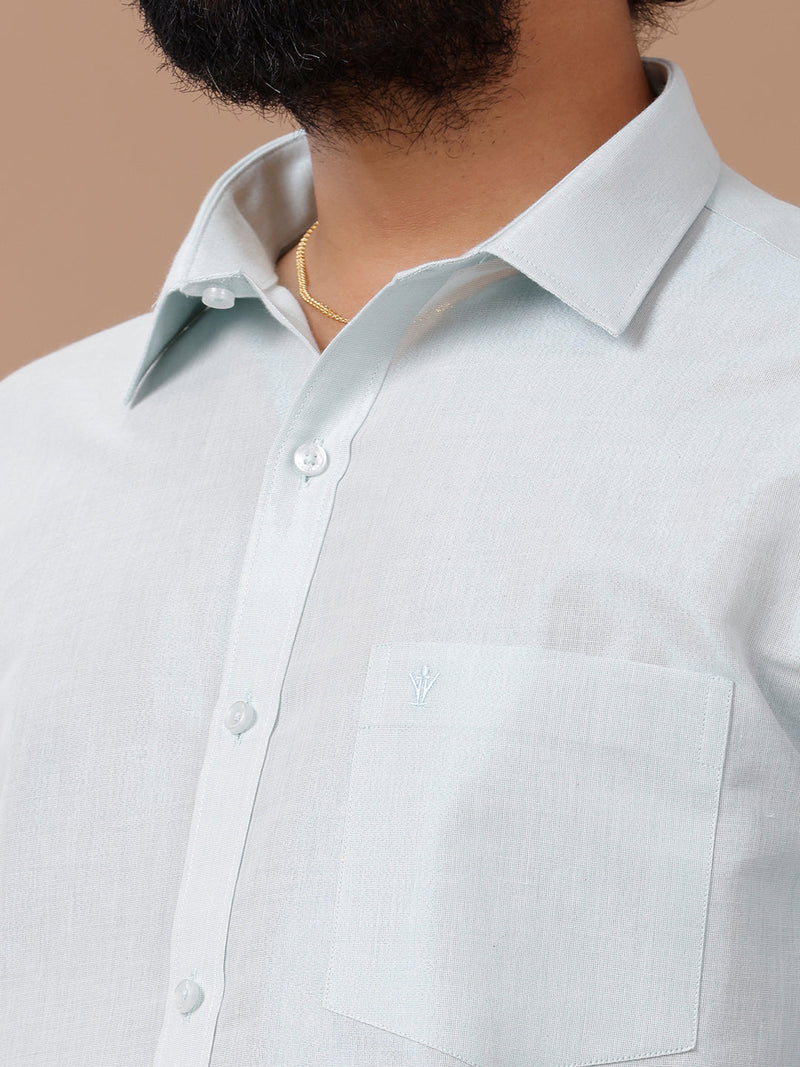 Like Father Like Son Tissue Dhoti & Shirt Combo Cyan