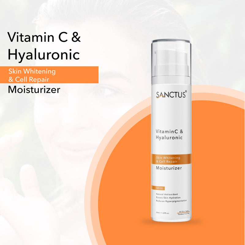 SANCTUS Hyaluronic & Vitamin C Oil-Free Face Moisturizer SPF 30
