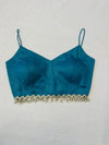Divine Rama Green Noodle Strap Blouse