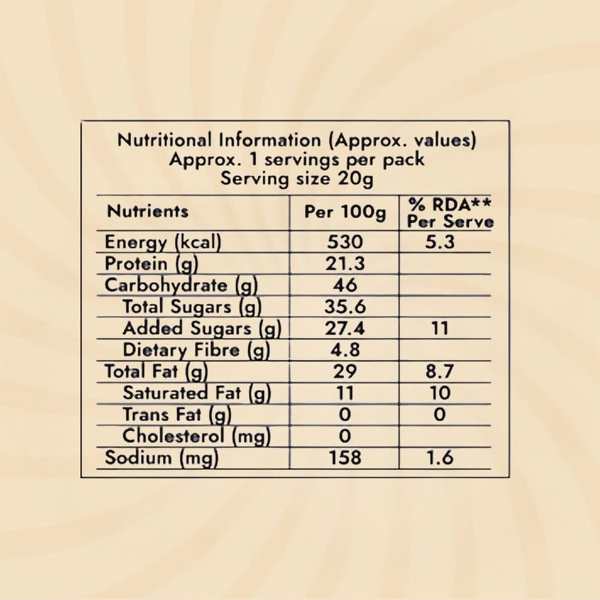 Sweet Karam Coffee Peanut Chikki Bar (Zero White Sugar)