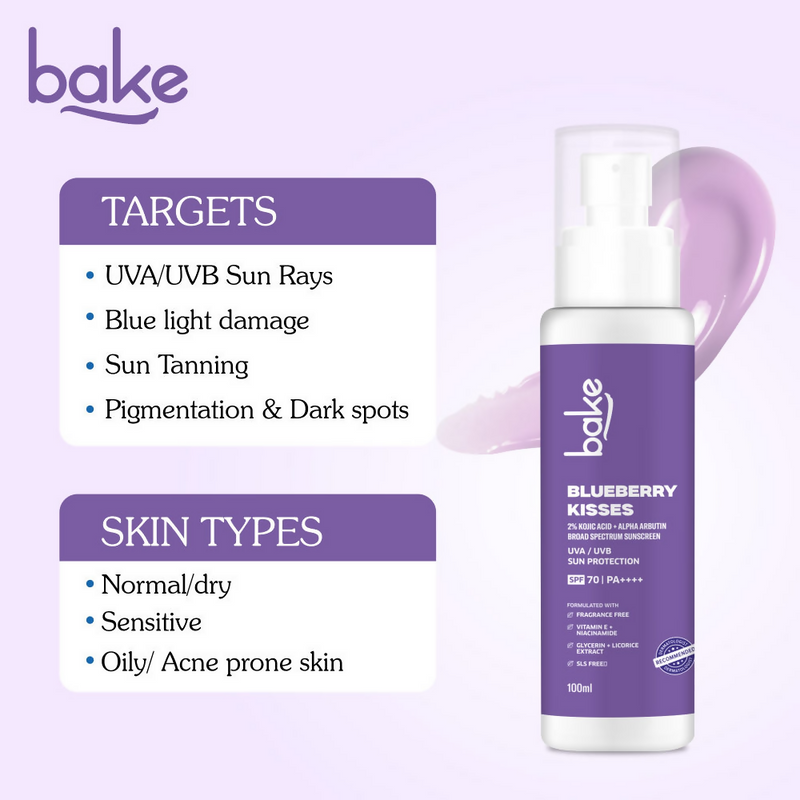 Bake 2% Kojic Acid Sunscreen Spf 70 With Alpha Arbutin & Niacinamide