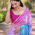 Stylish Stripted Leheriya Saree