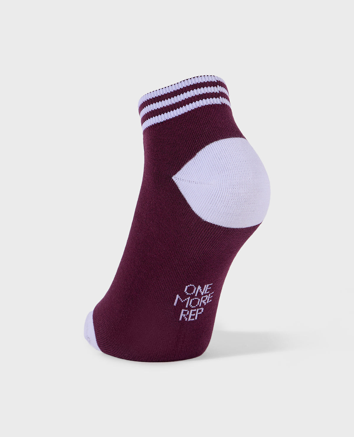Soft Cotton One More Rep Crew Socks Burgundy