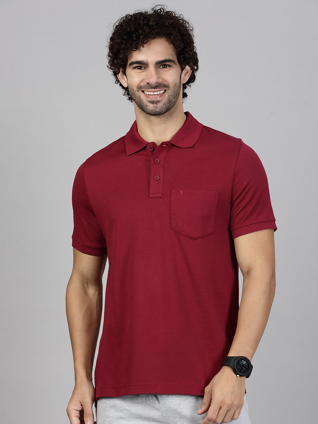 Men Cotton Rich Maroon & Blue Expert Polo Tshirt Combos