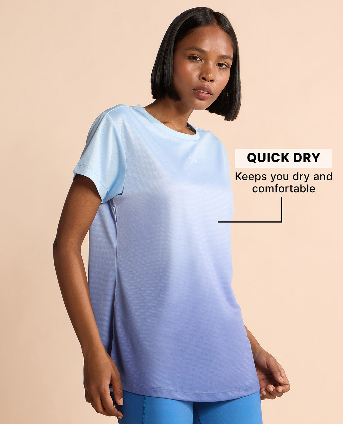 Training Active Tunic Tshirt Ombre Blue