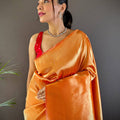 Orange Elegance Kanjivaram Saree