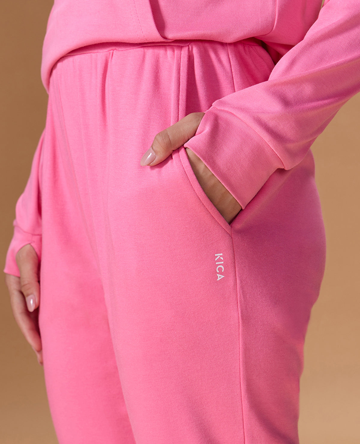 Extra Soft Cotton Hoodie and Track Pants Pink