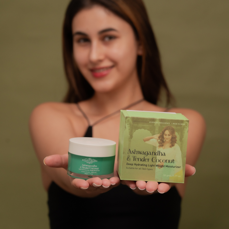 Haappyherbs Ashwagandha & Tender Coconut Deep Hydrating Light Weight Moisturizer