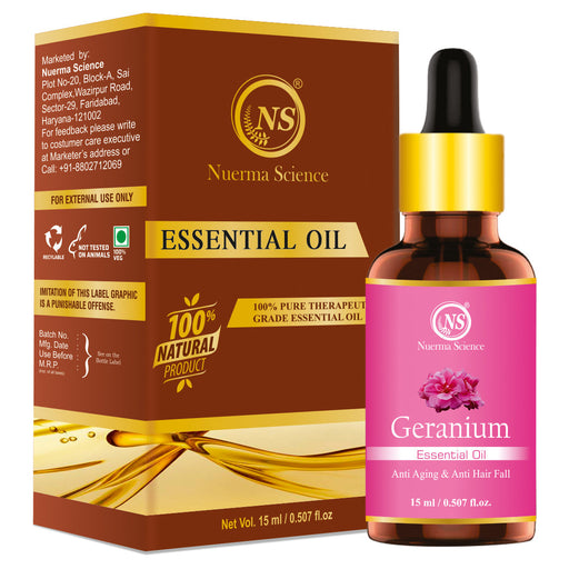 Nuerma Science Geranium Essential Oil for Healthy Skin & Hair
