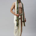 Men Pure Silk 7K Mayilkhan Dhoti & Towel (8+4) Thirukalyan