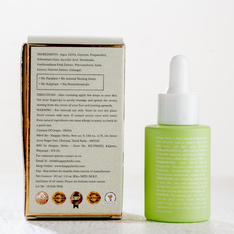 Haappyherbs C Shine 20% Vitamin C Absorption Booster Serum