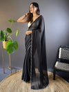 Black Rangoli Silk Saree
