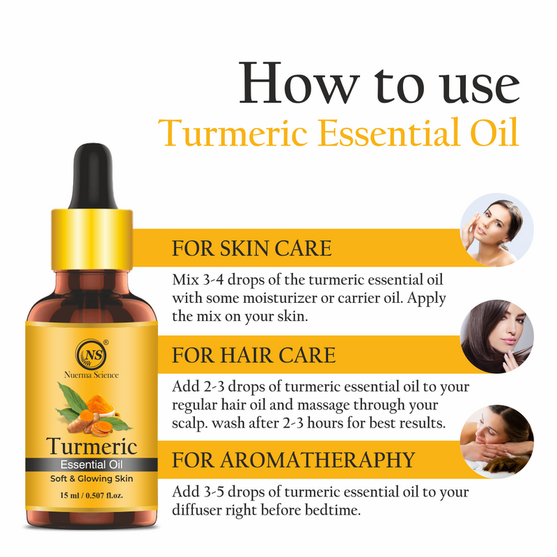 Nuerma Science Pure Turmeric Essential Oil For Skin Care & Hair Care