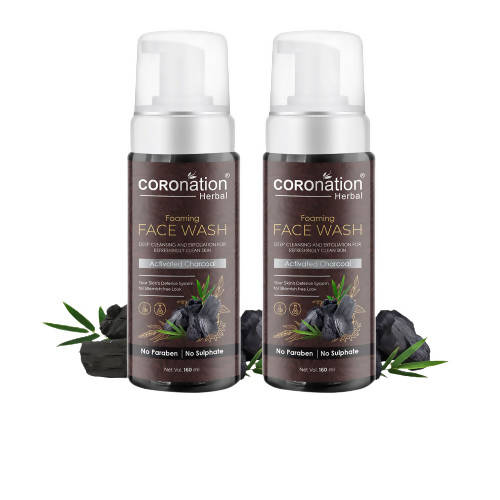 Coronation Herbal Activated Charcoal Foaming Face Wash