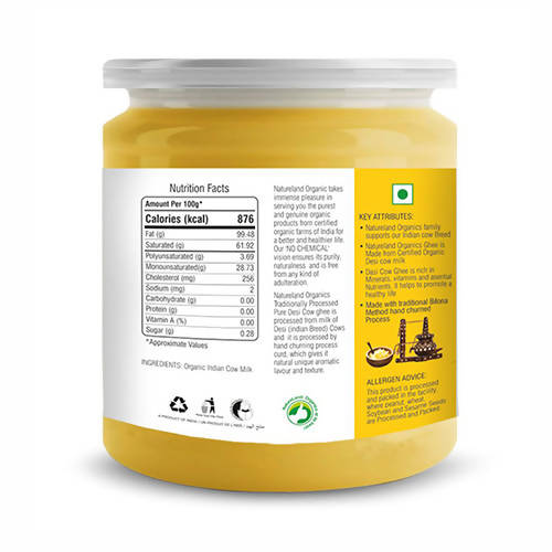 Nature Land Organics Desi Cow Ghee | Natural Desi Cow Ghee | Healthy & Organic Ghee From Cow's Milk