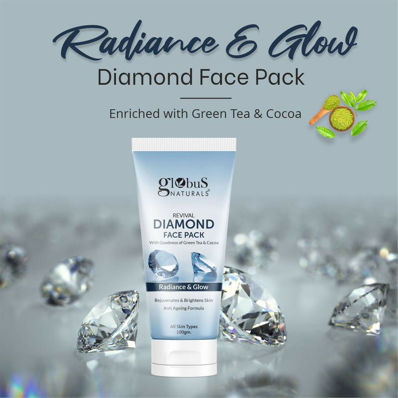 Globus Naturals Revival Diamond Face Pack, Natural & Ayurvedic Formula