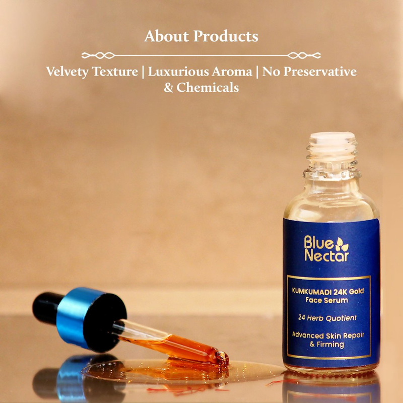 Blue Nectar Kumkumadi 24k Gold Face Serum
