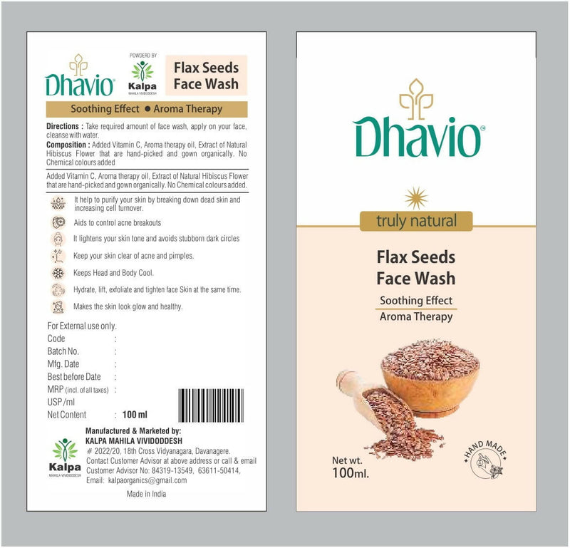 Dhavio Flax Seeds Face Wash