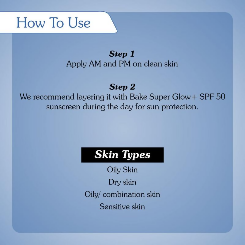 Bake Super Glow+ Oil Free Ceramide Barrier Repair Moisturiser