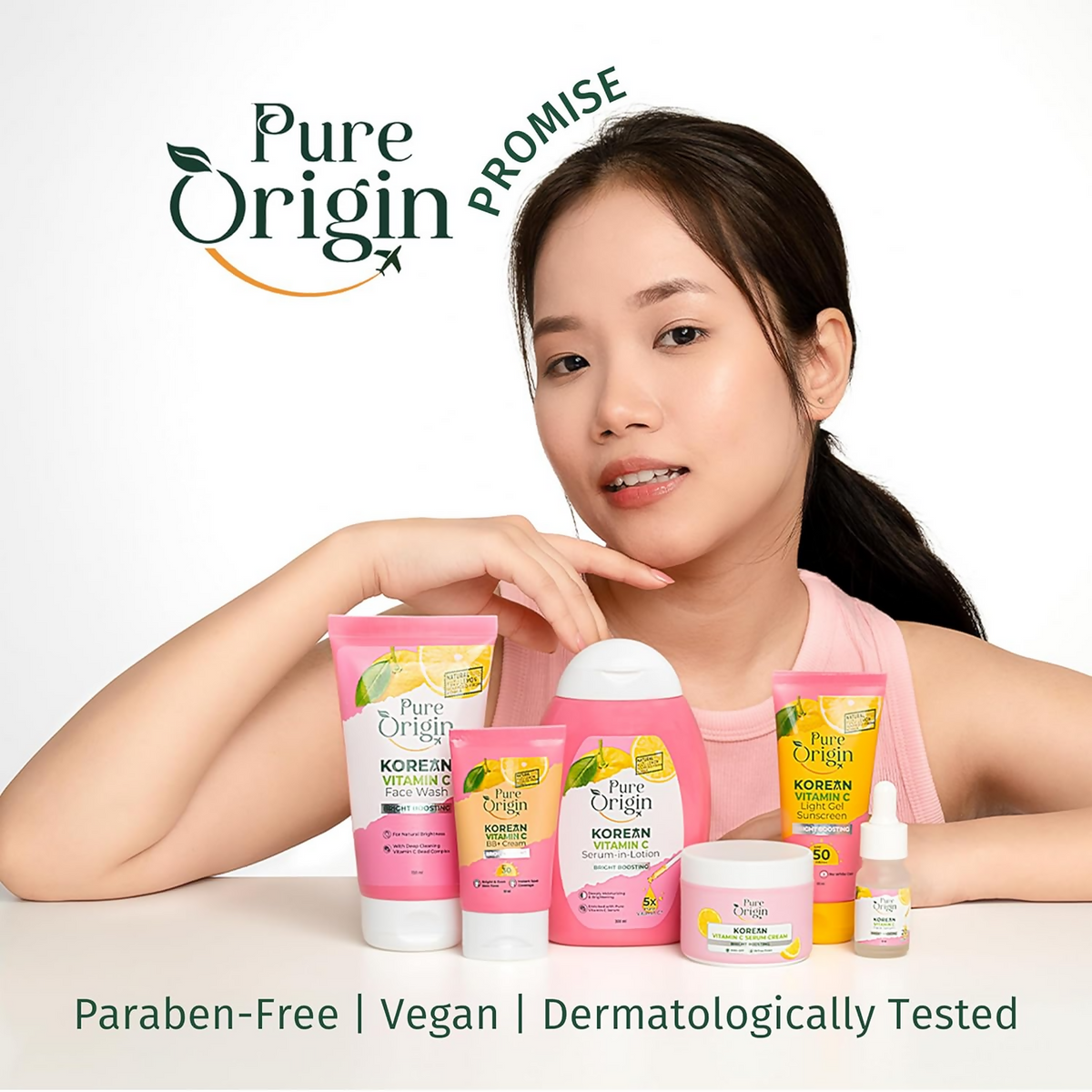 Pure Origin Korean Vitamin C Bright Boosting BB+ Cream Natural Bb Face Cream
