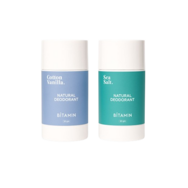 Bitamin Natural Deodorant Cotton Vanilla, Sea Salt Roll On