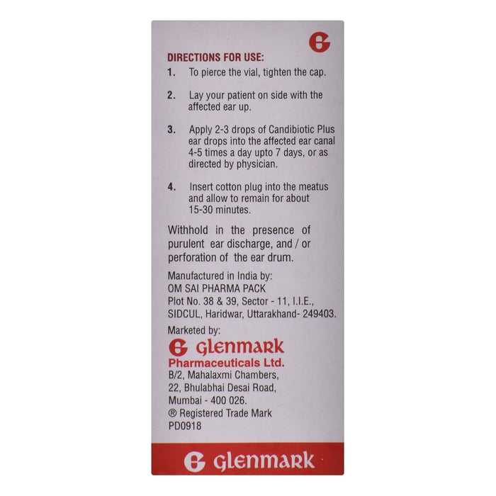 3 x Candibiotic Plus - Bottle of 5 ml Ear Drops