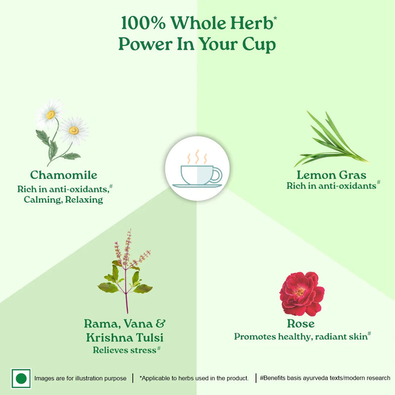 Organic India Tulsi Sweet Rose 25 Tea Bags