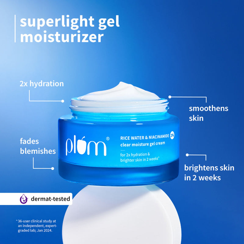 Plum 2% Niacinamide and Rice Water Face Wash and Moisturiser